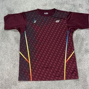 Yonex Very Cool Dry Performance Tournament Crewneck Red T Shirt Tennis Polo S